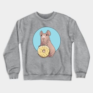 Skinny Pig With Doughnut Crewneck Sweatshirt